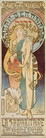 La Samaritaine Sarah Bernhardt -  Alphonse Mucha - Art Nouveau Print - Canvas Prints