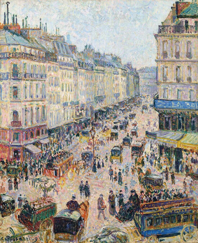 La Rue Saint-Lazare, temps lumineux by Camille Pissaro