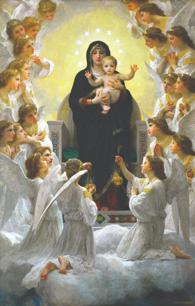 The Virgin with Angels (La Vierge aux anges) – Adolphe-William Bouguereau Painting - Life Size Posters