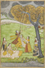 Ladies On A Swing - Mid-18Th Century - Vintage Indian Miniature Art Painting - Framed Prints