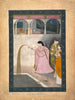 Lady Holding A Sparkler - Kangra School c1800 - Vintage Indian Art Miniature Painting - Large Art Prints