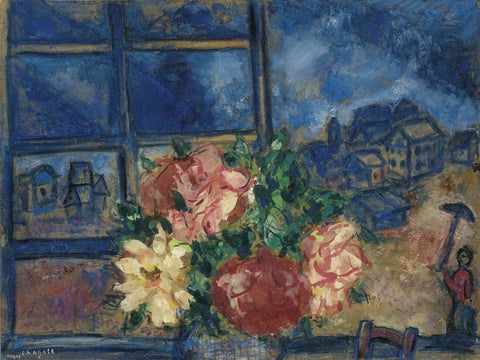 The Open Window Or Window View (La Fenêtre Ouverte Ou Vue De La Fenêtre) - Marc Chagall by Marc Chagall