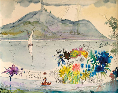 Lake Garda, 1949 (Lago de Garda, 1949) - Salvador Dali Painting - Surrealism Art by Salvador Dali