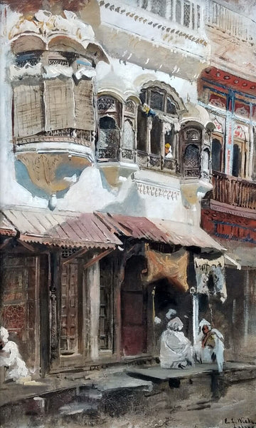 Lahore Street Scene - Edwin Lord Weeks - Art Prints