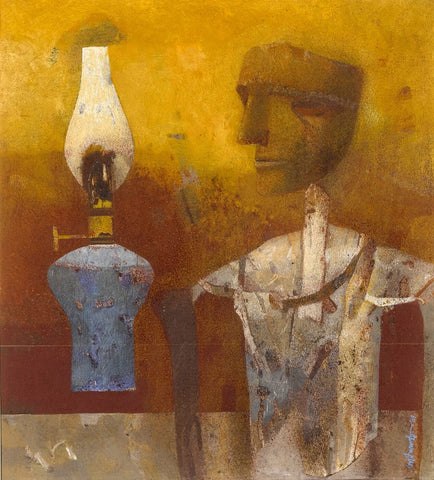 Lamp And The Effigy by Ganesh Pyne