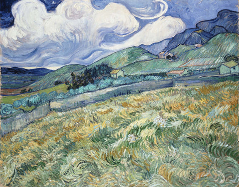 Landscape From Saint-Rémy - Large Art Prints by Vincent Van Gogh
