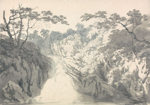 Landscape with Waterfall - Life Size Posters by J. M. W. Turner