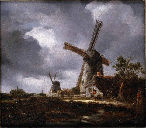 Landscape With Windmills Near Haarlem by John Constable