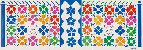 Large Composition with Masks (Grande Composition avec Masques) – Henri Matisse - Cutouts Lithograph Art Print - Framed Prints