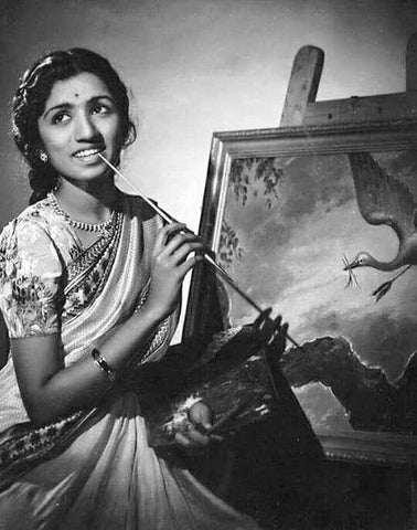 Lata Mangeshkar - Legendary Indian Nightingale - Bollywood Playback Singer - Poster 1 - Canvas Prints by Anika
