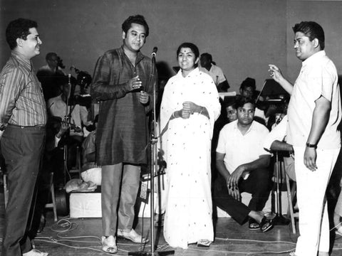 Lata Mangeshkar And Kishore Kumar - Legendary Indian Bollywood Playback Singers - Poster by Anika