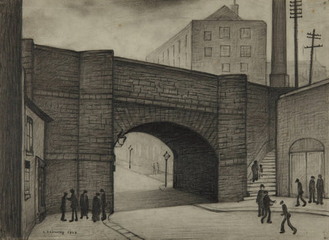 The Viaduct, Store Street, Ancoats, 1929 by L S Lowry
