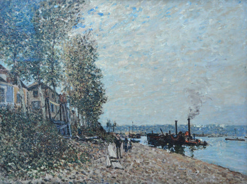 Le Remorqueur sur le Loing - Life Size Posters by Alfred Sisley