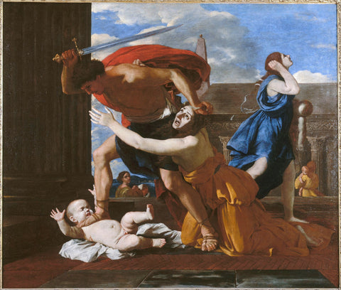 Le massacre des Innocents - Life Size Posters by Nicolas Poussin