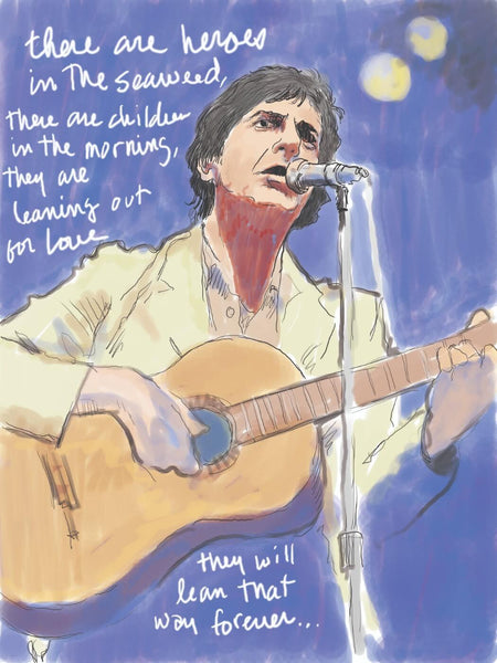 Leonard Cohen Lyrics Art - Art Prints
