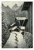 Light in the Evening, Minakami, Gunma (Joshu) - Kasamatsu Shiro - Japanese Woodblock Ukiyo-e Art Print - Framed Prints