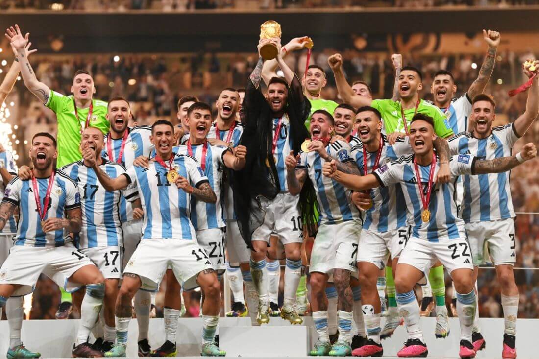ARGENTINA WINS THE 2022 WORLD CUP 19”x13” COMMEMORATIVE POSTER