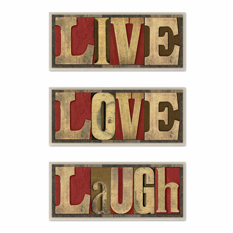 Live Love Laugh - Canvas Prints by Tommy