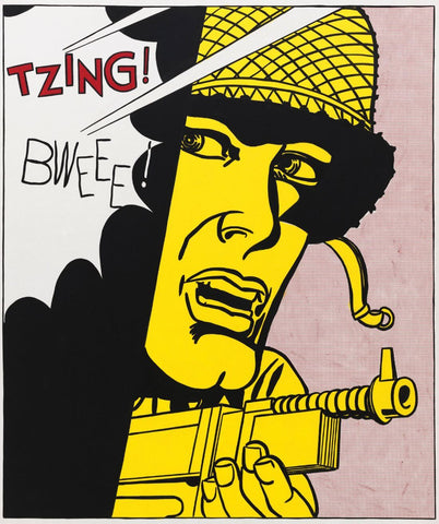 Live Ammo (Tzing)- Roy Lichtenstein - Modern Pop Art Painting - Large Art Prints by Roy Lichtenstein