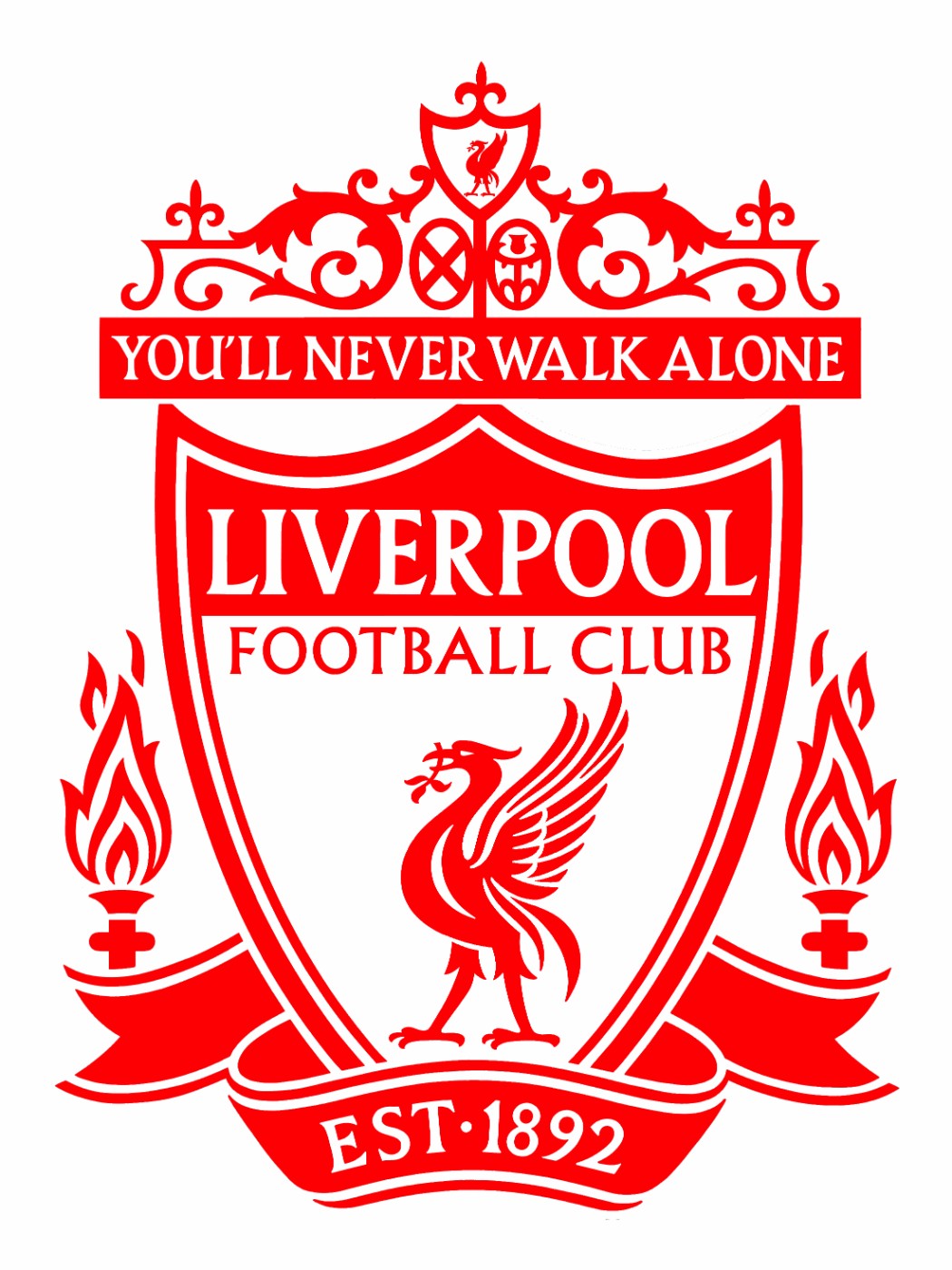 Écharpe Liverpool FC YNWA – Officielle, Jacquard, Blason Liverbird (132 X 19 Cm)