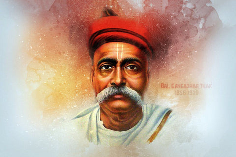 Lokmany Bal Gangadhar Tilak - Indian Freedom Fighter Patriot Painting Poster - Life Size Posters