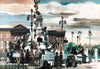 London Streetview - Watercolor - London Photo and Painting Collection - Canvas Prints