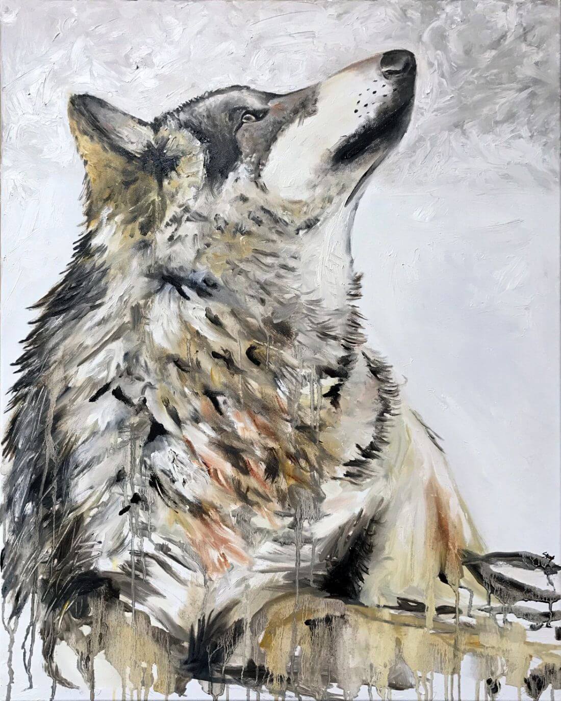 Lone Wolf - Animal Painting - Posters by Sina Irani | Buy Posters ...