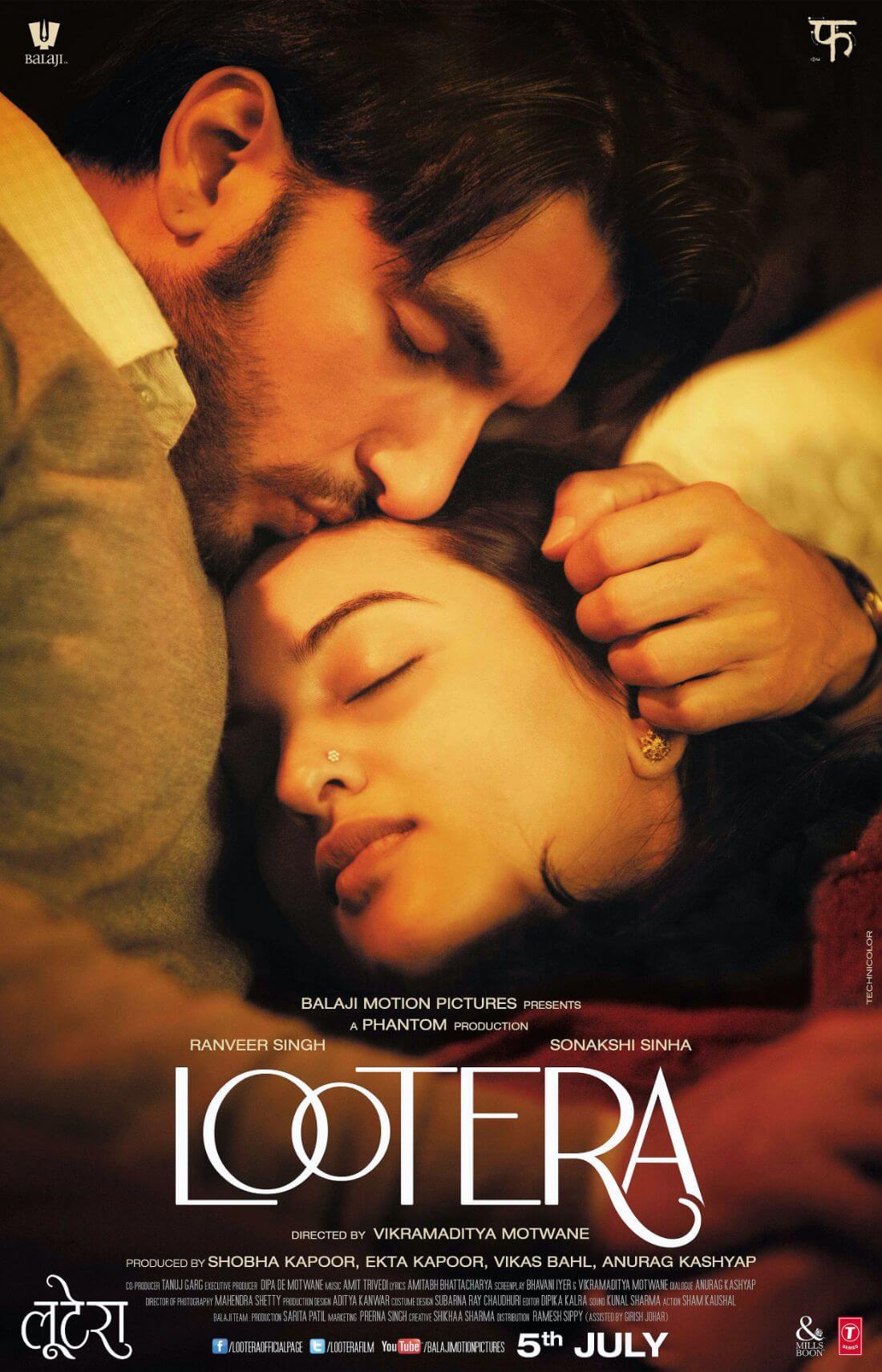 Lootera Ranveer Singh Sonakshi Sinha Hindi Movie Poster by