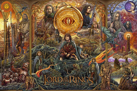 Lord Of The Rings - Two Towers - Fan Art Poster - Framed Prints