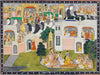 Lord Ram And Lakshman Seated With Ascetics -  Indian Miniature Painting From Ramayana - Guler School c1790 - Vintage Indian Art - Canvas Prints