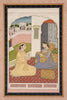 Lord Rama With Companion - Kangra School - Vintage Indian Miniature Art Painting - Canvas Prints