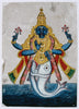 Lord Vishnu In His Incarnation As Matsya (Fish) - 19Th Century - Vintage Indian Miniature Art Painting - Framed Prints