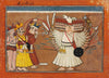Lord Rama battles Ravana - Rajput Painting - Mandi - 18 Century Vintage Indian Miniature Art From Ramayana - Posters