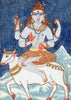 Lord Shiva On Nandi - S Rajam - Large Art Prints