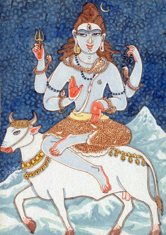 Lord Shiva On Nandi - S Rajam by S. Rajam