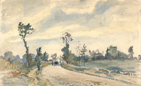 Louveciennes, Route de Saint-Germain by Camille Pissarro
