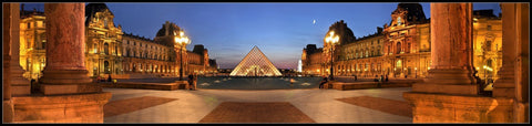 Louvre Pyramid And Museum Paris - Canvas Prints