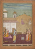 Lover's Breviary - C.1685- Vintage Indian Miniature Art Painting - Posters