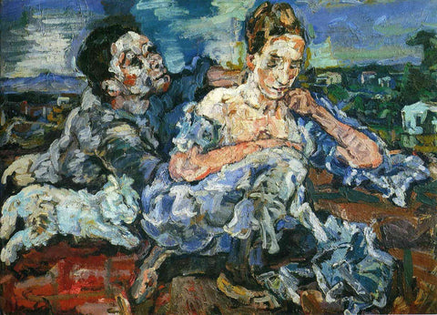 Lovers With Cat by Oskar Kokoschka