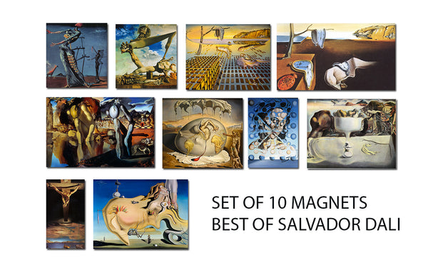 Salvador Dali - Set of 10 Best of Dali Fridge Magnets