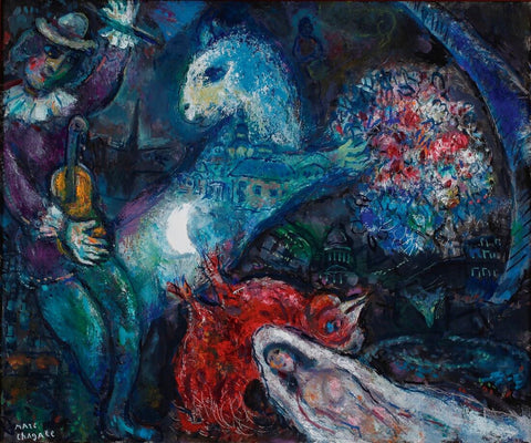The Enchanted Night (La Nuit Enchantée) - Marc Chagall - Posters by Marc Chagall