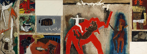 Untitled - V - Large Art Prints by M F Husain