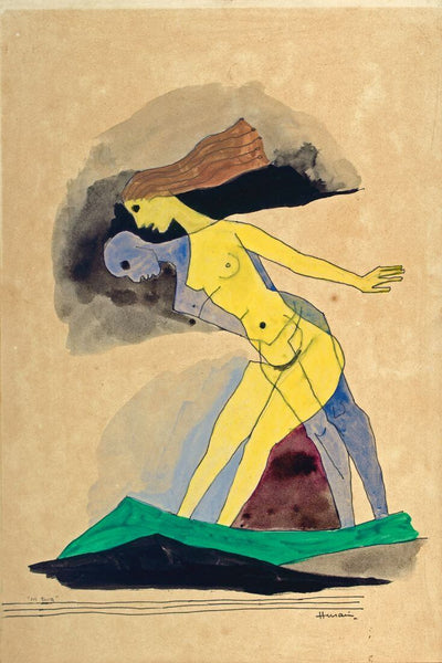 M Two - M F Husain - Painting - Canvas Prints