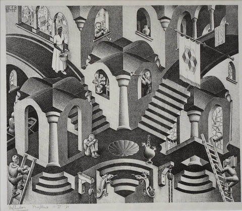 Escher in Het Paleis - Escher in the Palace - Framed Prints