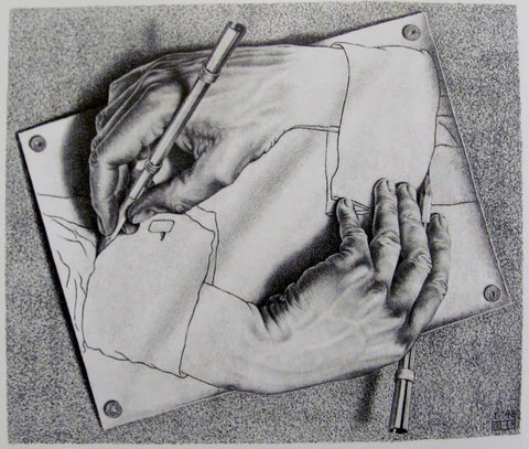 Drawing Hands by M. C. Escher