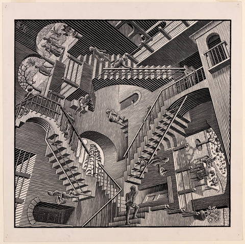 Relativity - Large Art Prints by M. C. Escher