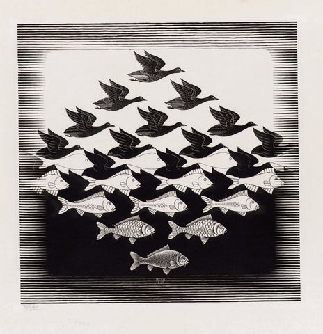 Sky And Water by M. C. Escher