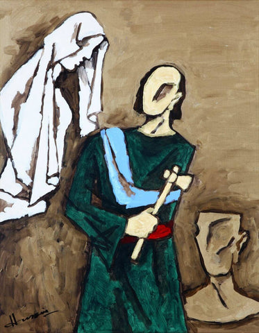 Sculptor by M F Husain