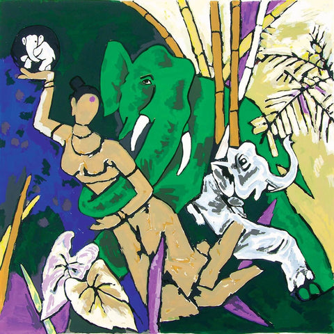 M f Husain - Kerala by M F Husain