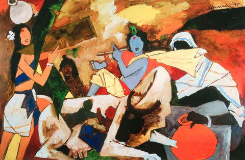 Krishna Gopala by M F Husain